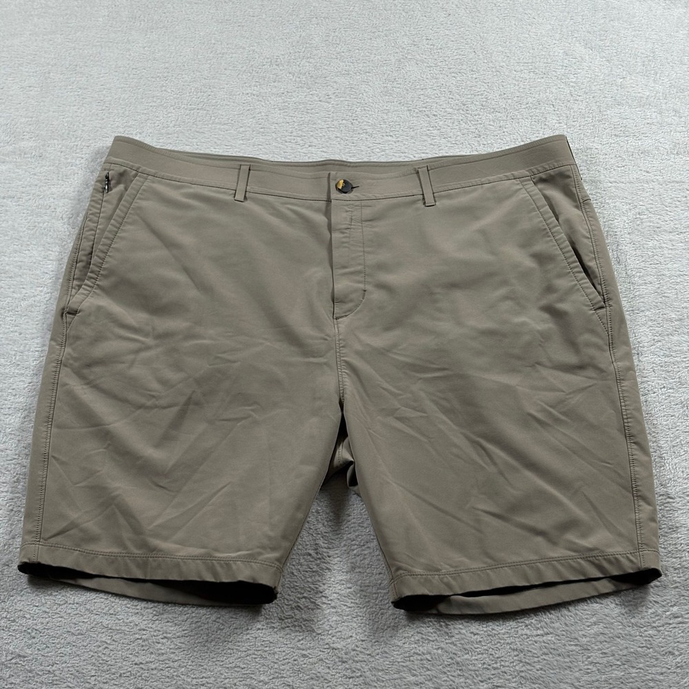 Public Rec Shorts Mens 8" Khaki Technical Stretch Athleisure Hiking Golf 42